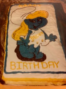 Smurfette Cake